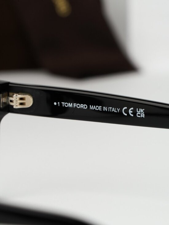 Tom Ford Women Eyeglasses Black Blue Block Square FT5898-B 001 NEW AUTHENTIC